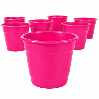 Macetero Redondo Liso Rosado