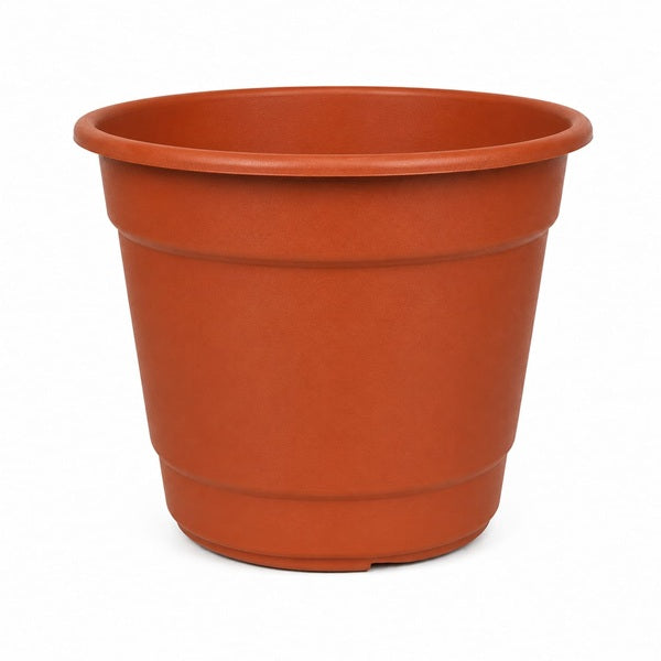 Macetero Redondo Liso Terracota