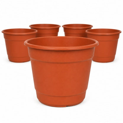 Macetero Redondo Liso Terracota