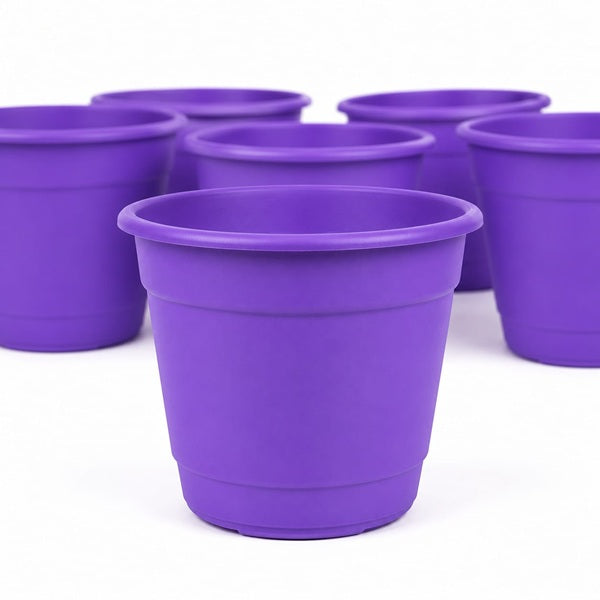 Macetero Redondo Liso Morado