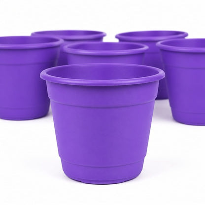 Macetero Redondo Liso Morado