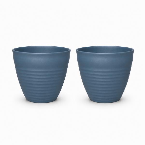 Macetero Redondo Griego Azul Grey