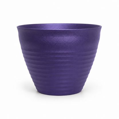 Macetero Redondo Griego Morado Metalizado