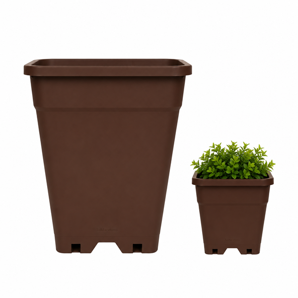 Macetero Plástico Rectangular Indoor 14 cm