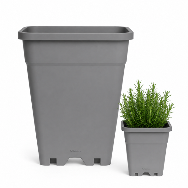 Macetero Plástico Rectangular Indoor 14 cm