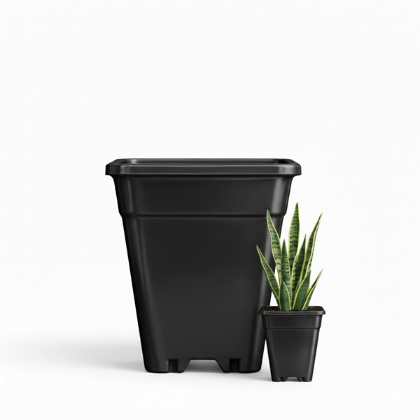 Macetero Plástico Rectangular Indoor 14 cm