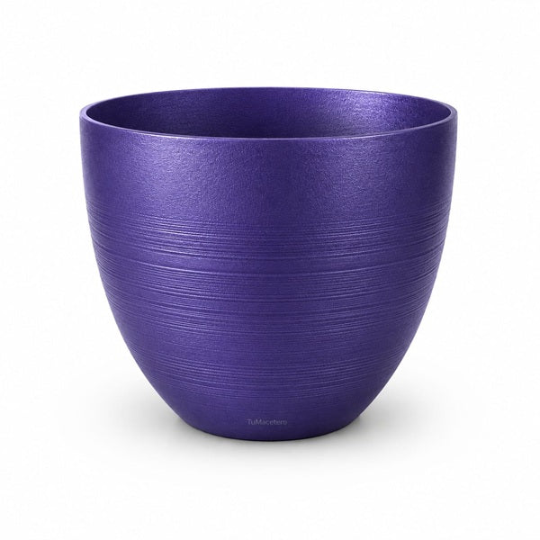 Macetero Colonial Morado Metalizado