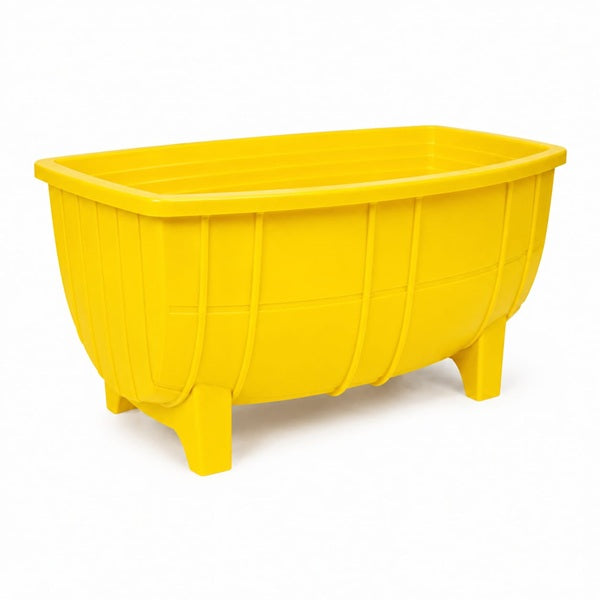 Macetero Medio Barril Amarillo