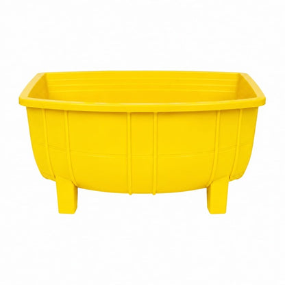 Macetero Medio Barril Amarillo