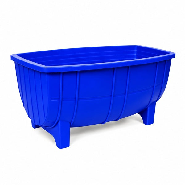 Macetero Medio Barril Azul