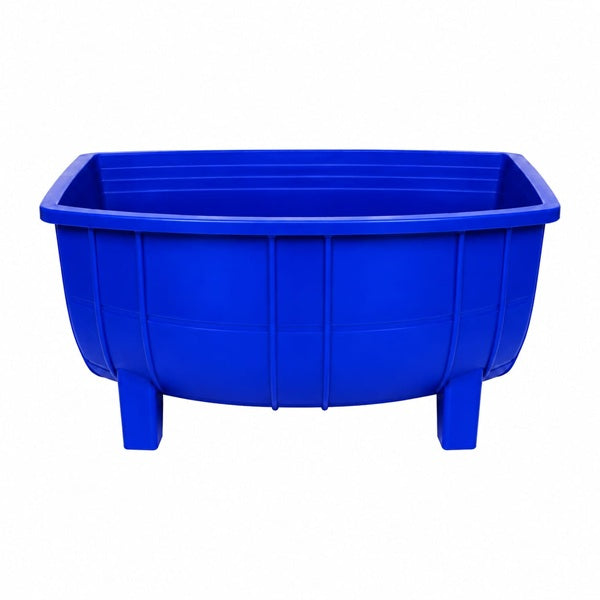 Macetero Medio Barril Azul
