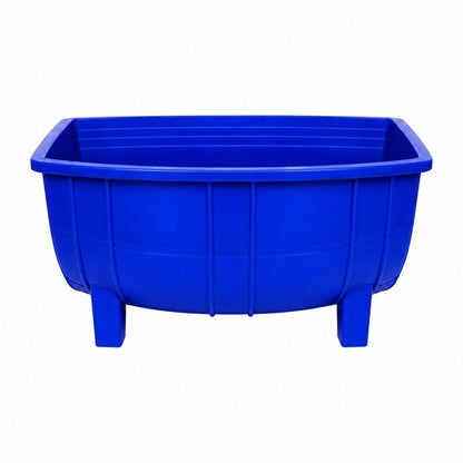 Macetero Medio Barril Azul