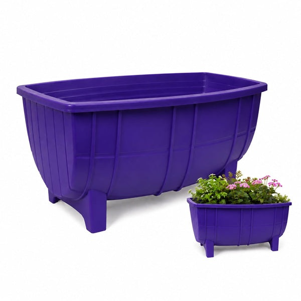 Macetero Medio Barril Morado