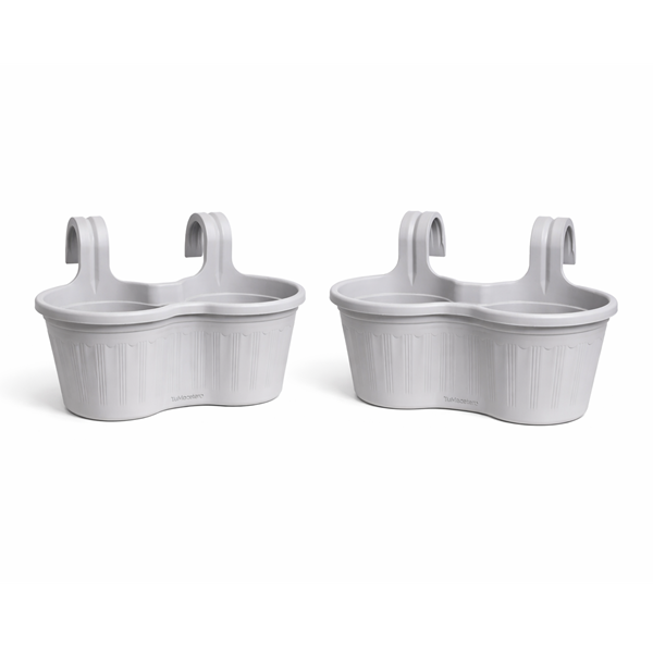 Jardinera Balcón Doble Curva Gris Perla
