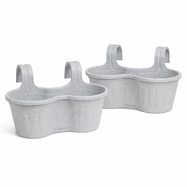 Jardinera Balcón Doble Curva Mármol