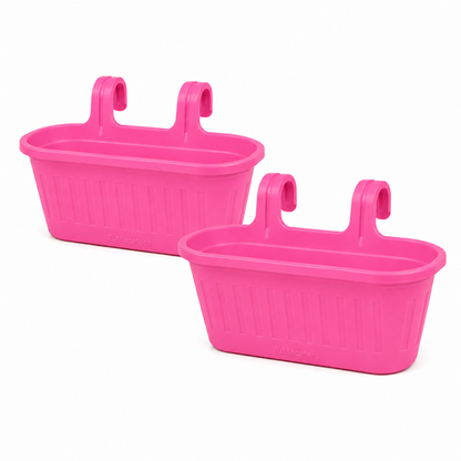 Jardinera Balcón Doble Rosa