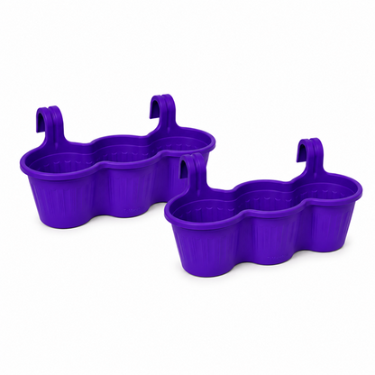 Jardinera Balcón Triple Morada