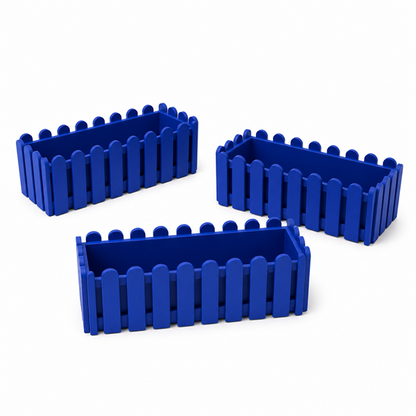 Jardinera Reja Azul