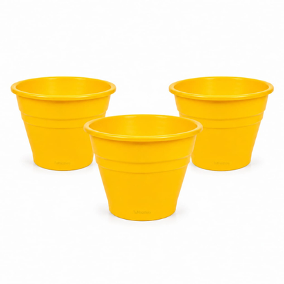 Macetero Plástico Redondo ARI Amarillo
