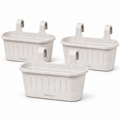 Jardinera Balcón Doble Mármol