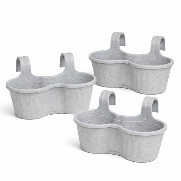 Jardinera Balcón Doble Curva Mármol