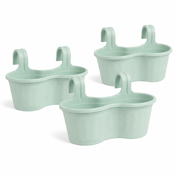 Jardinera Balcón Doble Curva Menta