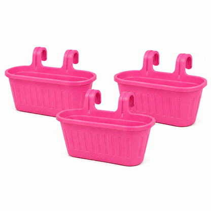 Jardinera Balcón Doble Rosa