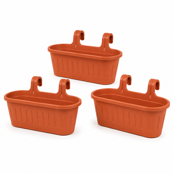 Jardinera Balcón Doble Terracota