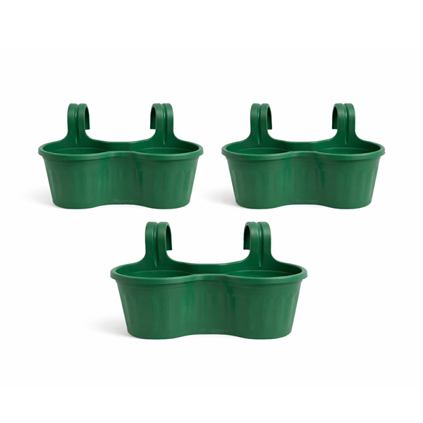 Jardinera Balcón Doble Curva Verde