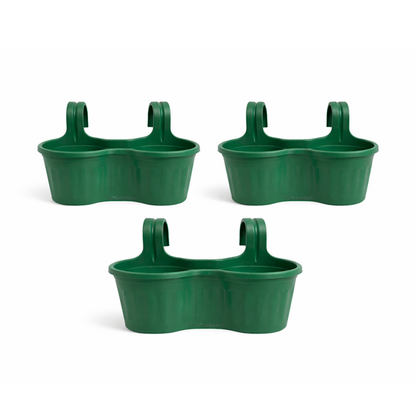 Jardinera Balcón Doble Curva Verde