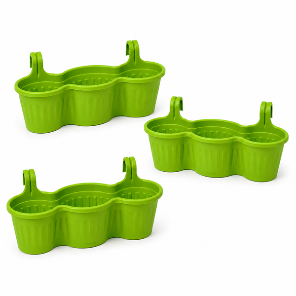 Jardinera Balcón Triple Verde Lima