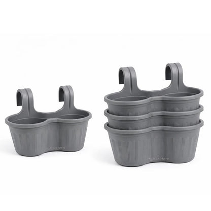 Jardinera Balcón Doble Curva Gris