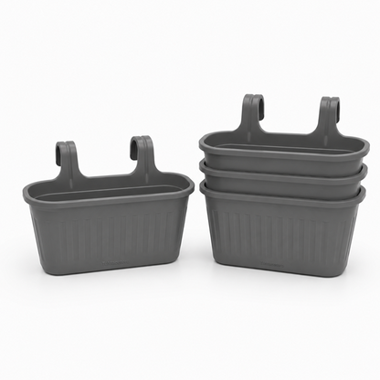 Jardinera Balcón Doble Gris