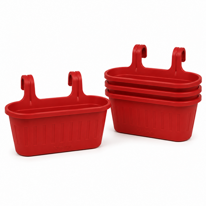 Jardinera Balcón Doble Rojo