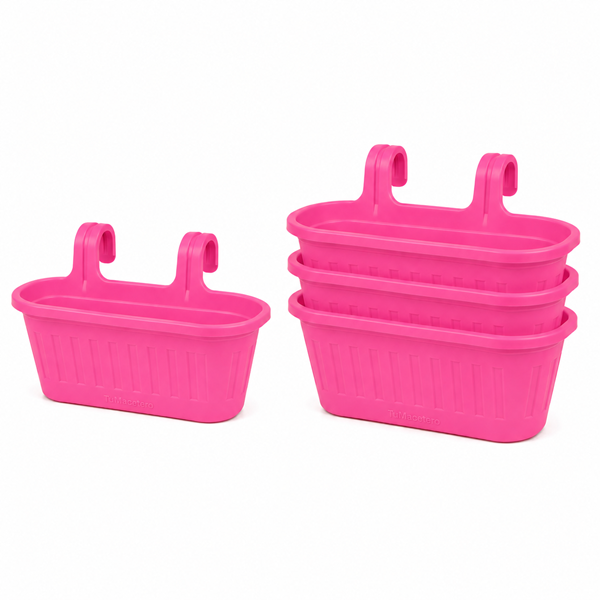 Jardinera Balcón Doble Rosa