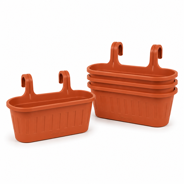 Jardinera Balcón Doble Terracota