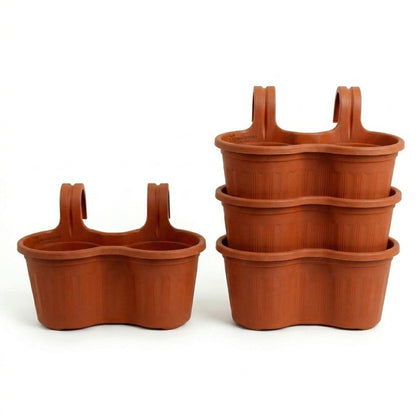Jardinera Balcón Doble Curva Terracota