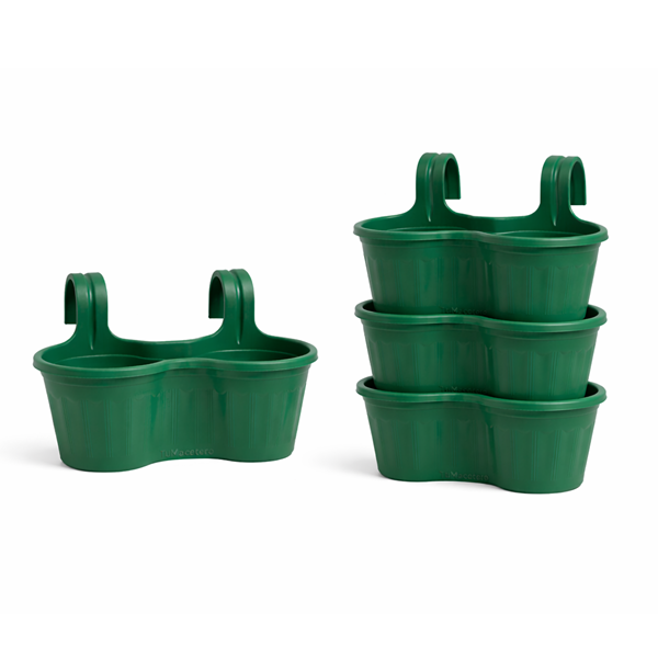 Jardinera Balcón Doble Curva Verde