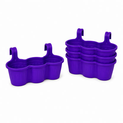 Jardinera Balcón Triple Morada