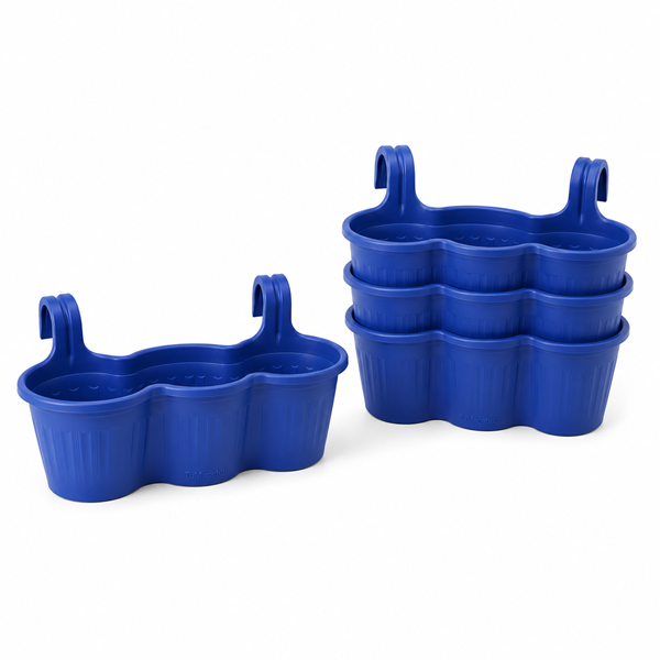 Jardinera Balcón Triple Azul