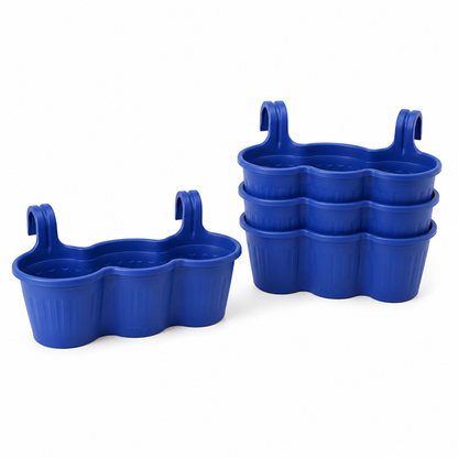 Jardinera Balcón Triple Azul