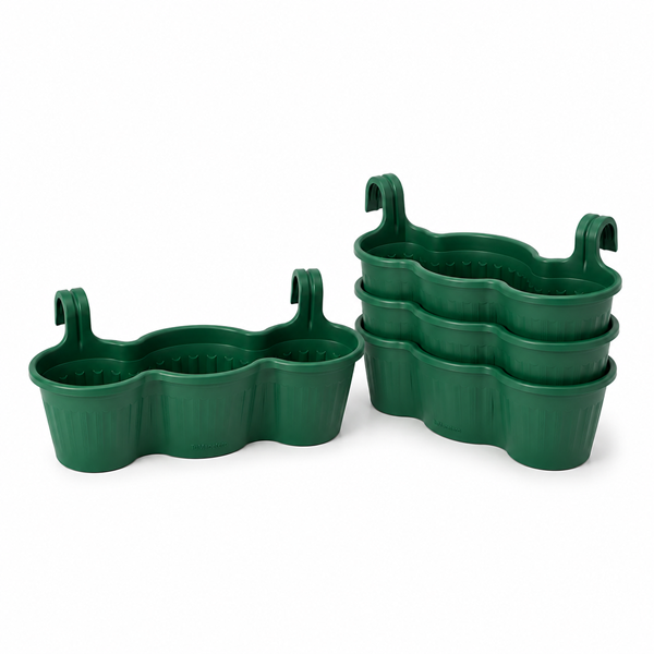 Jardinera Balcón Triple Verde Oscuro