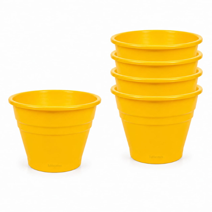 Macetero Plástico Redondo ARI Amarillo