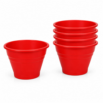 Macetero Plástico Redondo ARI Rojo