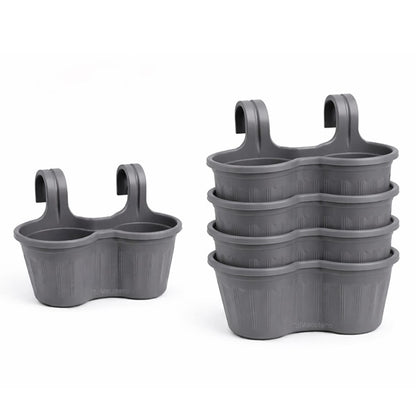 Jardinera Balcón Doble Curva Gris