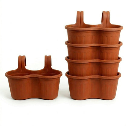 Jardinera Balcón Doble Curva Terracota