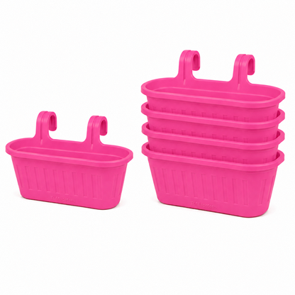 Jardinera Balcón Doble Rosa