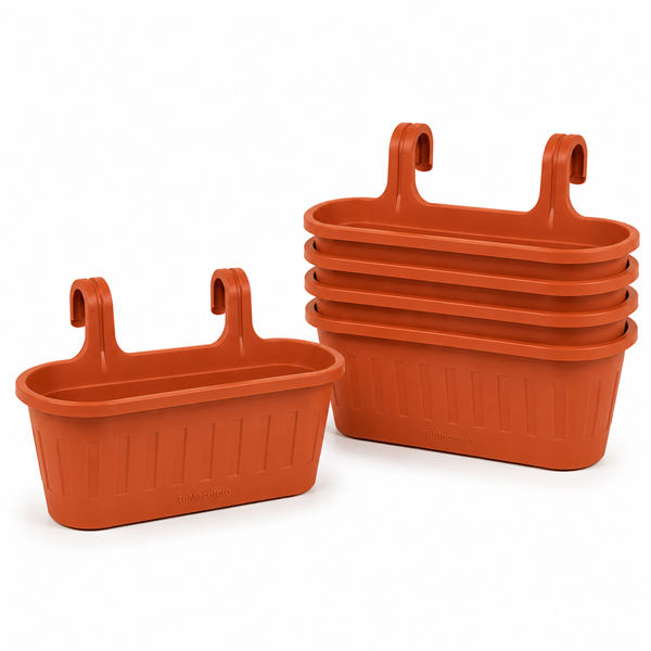Jardinera Balcón Doble Terracota