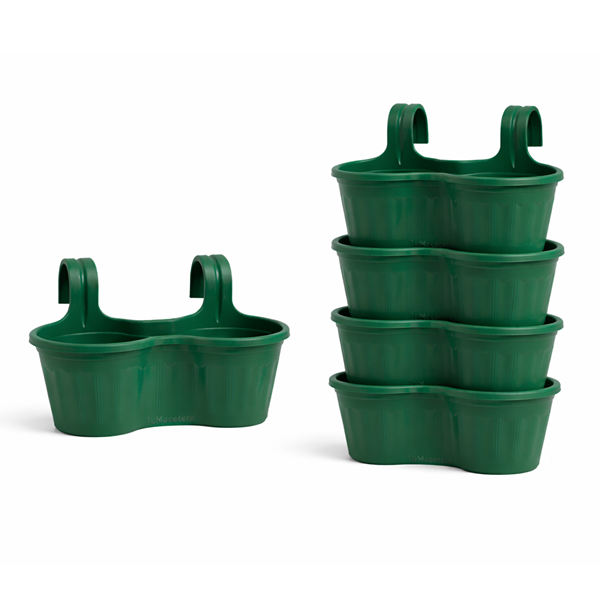 Jardinera Balcón Doble Curva Verde