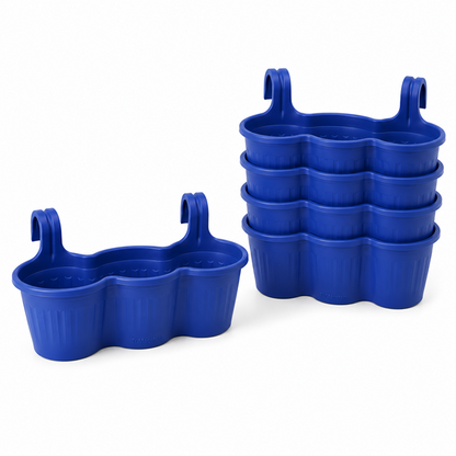 Jardinera Balcón Triple Azul